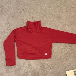 New Balance Women's Bold Red Cowl Neck Sweater